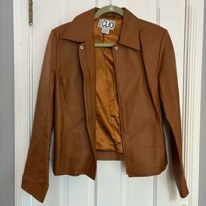 Vintage 100% Leather CLIO Jacket